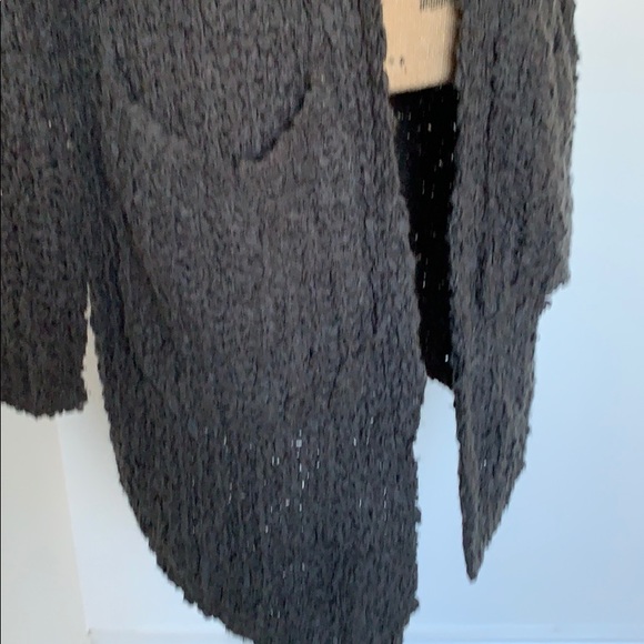 Evereve super soft dark grey pocketed cardigan - Picture 5 of 7
